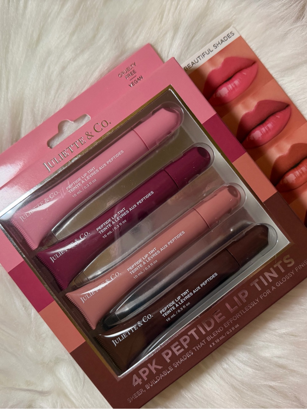 4-Pk Peptide Lip Tints — Pink & Mauve Mix